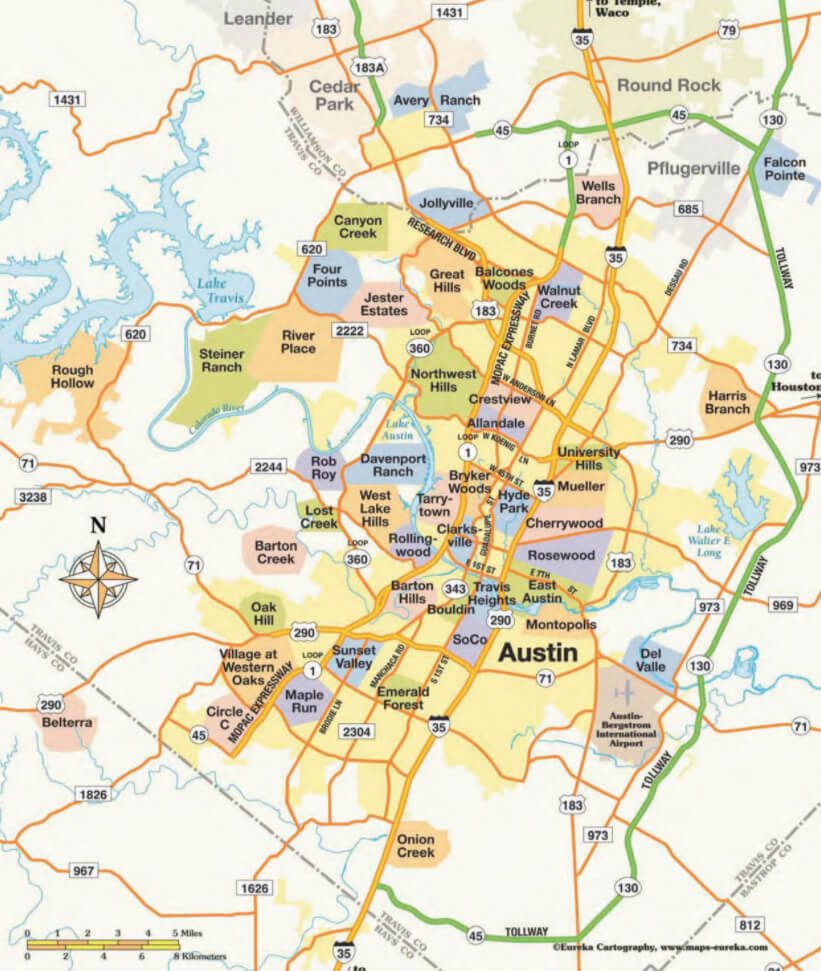 Areas We Serve Family Home Estate Sales Austin Map 1 